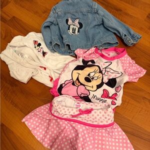 Minnie Mouse Pink Polka Dot Outfit Set